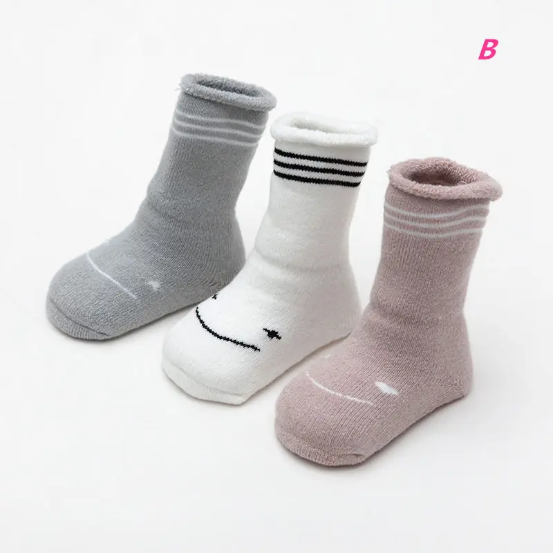 Осенне зимние махровые плотные носки для маленьких девочек яркое полотенце