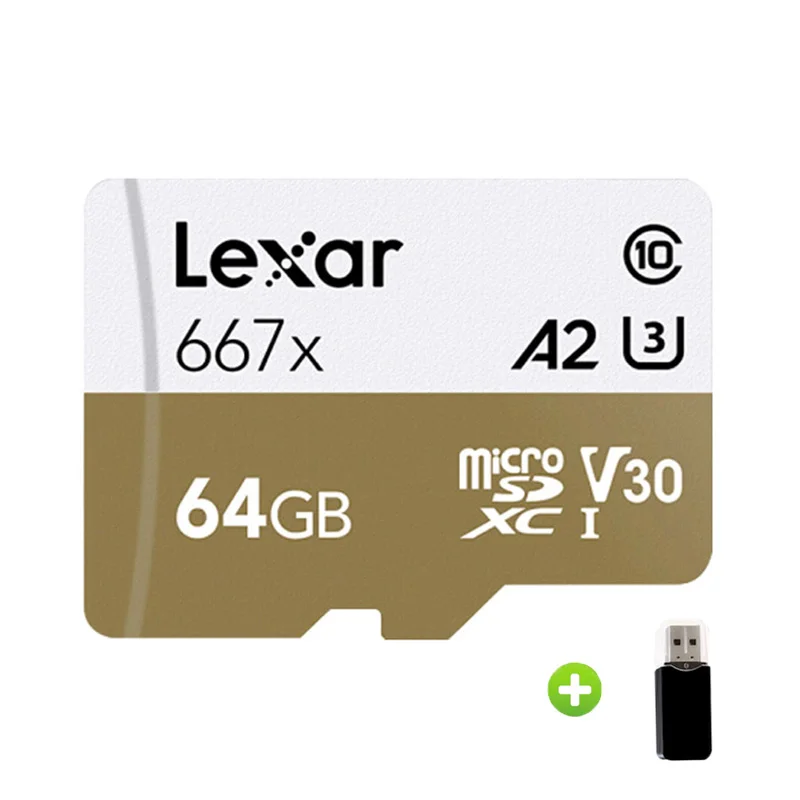 Lexar 64GB карта Micro SD карта 128 ГБ 256 667x слот для карт памяти 100 МБ/с. C10 TF карта флэш-накопитель для смартфона