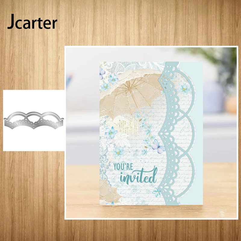 

2021 Lace Pattern Waves Frame Metal Cutting Dies Shape for Scrapbooking Craft Die Cut Stencil Card Make Mould Sheet Decoration