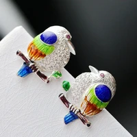 925 sterling silver female cute earring beautiful animal bird elegant sweet earring for woman girl fashion jewelry earrings