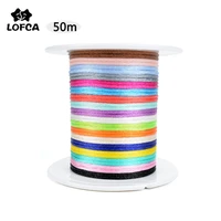 lofca 50m nylon cord for teether necklace pendant making satin cords pacifier clip chain accessory string baby teething toy diy