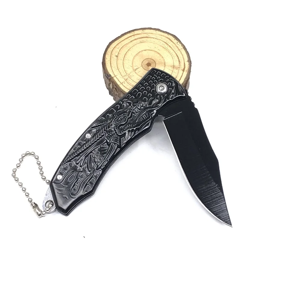 Маленький складной карманный нож для выживания тактический из нержавеющей стали