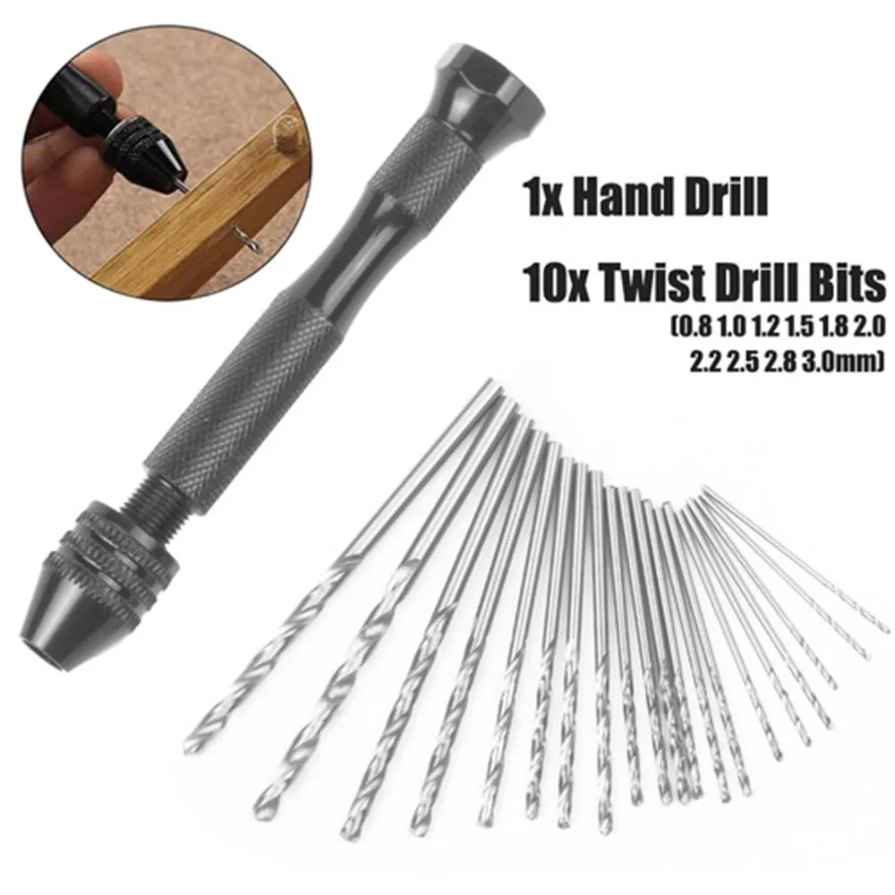 

Twistdrill Handdrill Drilling hole Aluminium Alloy Mini Micro Aluminum Hand Drill With Twist Chuck Twist Drills Rotary Tools