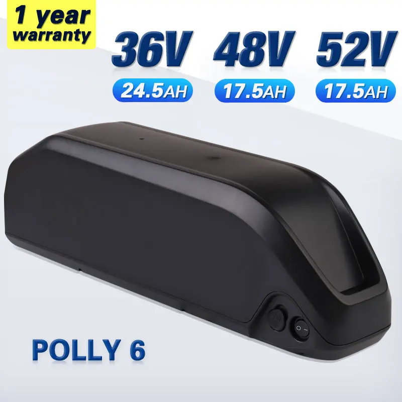 

Original 48V 52V ebike Battery Polly Downtube 36V 20AH 30A 40A BMS 18650 Cell 350W 500W 750W 1000W 1500W bafang BBS02 BBSHD