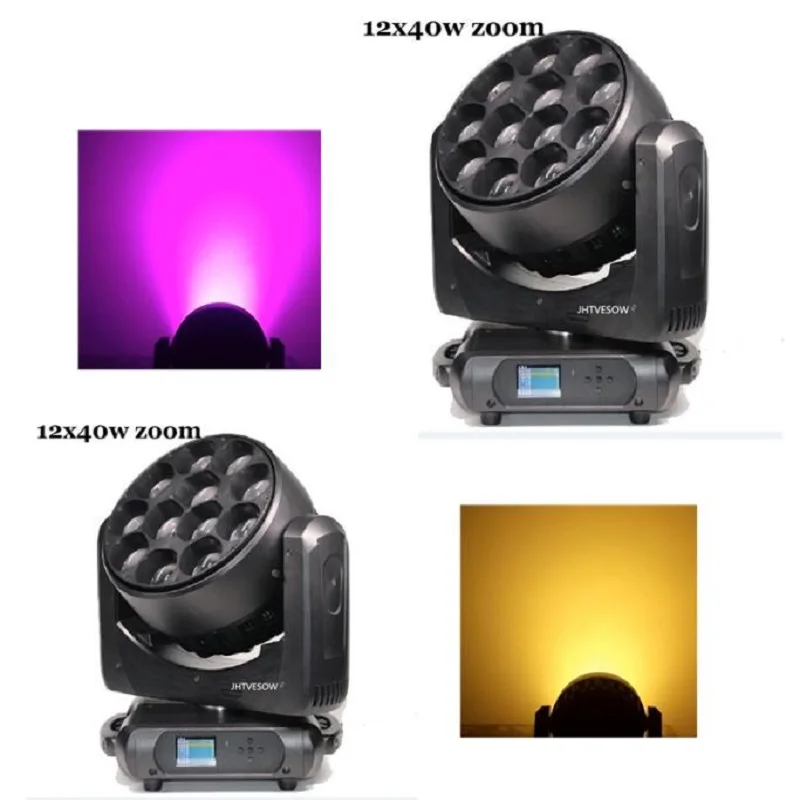 Dj bee eyes движущаяся головка 12x40 Вт rgbw 4in1 zoom wash moving head pixel contrl dmx led дисплей | Эффект освещения сцены -4000794283129