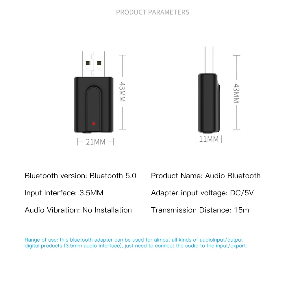 Автомобильный 5,0 Bluetooth передатчик ТВ-приемник 2 в 1 3,5 мм Aux HIFI стерео аудио USB беспроводной мини-адаптер автомобильный BT приемник