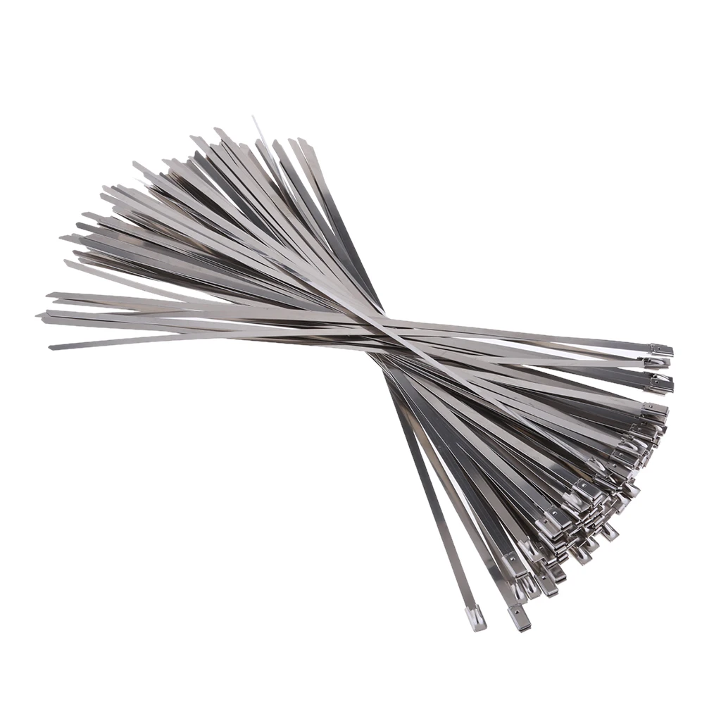 MagiDeal нержавеющая сталь кабельные стяжки на молнии для мотоцикла выхлопа