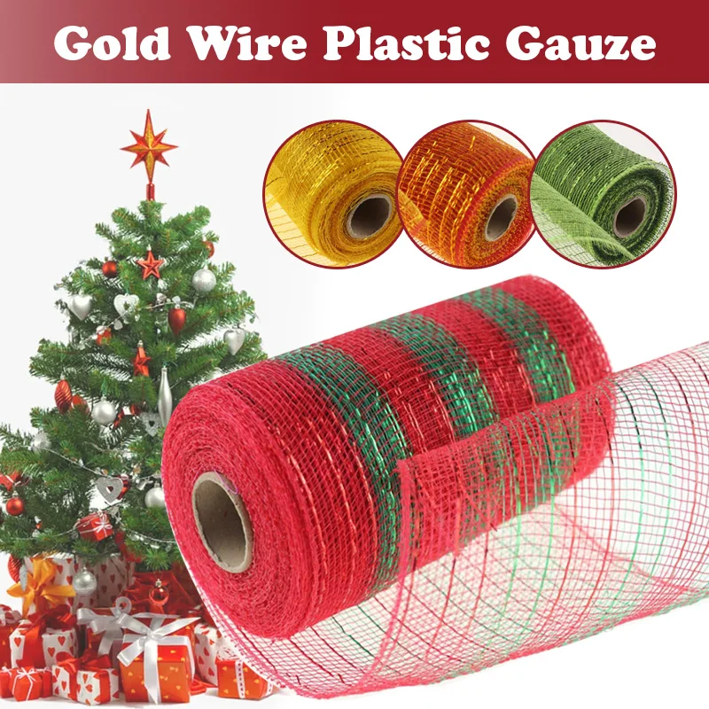 

10 Yards Organza Tulle Roll Spool Fabric Ribbon Diy Christmas Tree Decoration Gift Craft Flower Package Wedding Party Decor