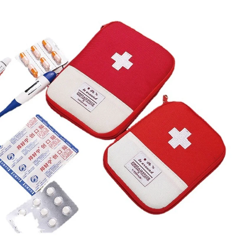 

1pc 15*10.5cm First Aid Kits Medicine Bag Portable Emergency Zipper Bag for Travel Sports Multifunctional Makeup Stationery Bag