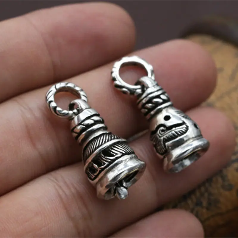 

Solid Silver 925 Eagle Feather Bell Pendant For Necklace Men Women Handmade Indian Style Thai Silver Sterling Silver 925 Jewelry