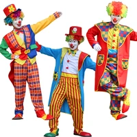 halloween men clown costume funny circus clown costume naughty harlequin uniform fancy circus dress cosplay clothing for adult