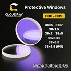 Cloudray Protective Windows D36-39, плавленый кварцевый кремний для волоконного лазера, 1064 нм, Precitec Raytools WSX 36x5 37x7