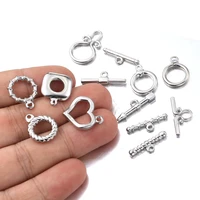 2 set high quality stainless steel cast metal ot clasps connectors for diy bracelet necklace jewelry findings making accessories
