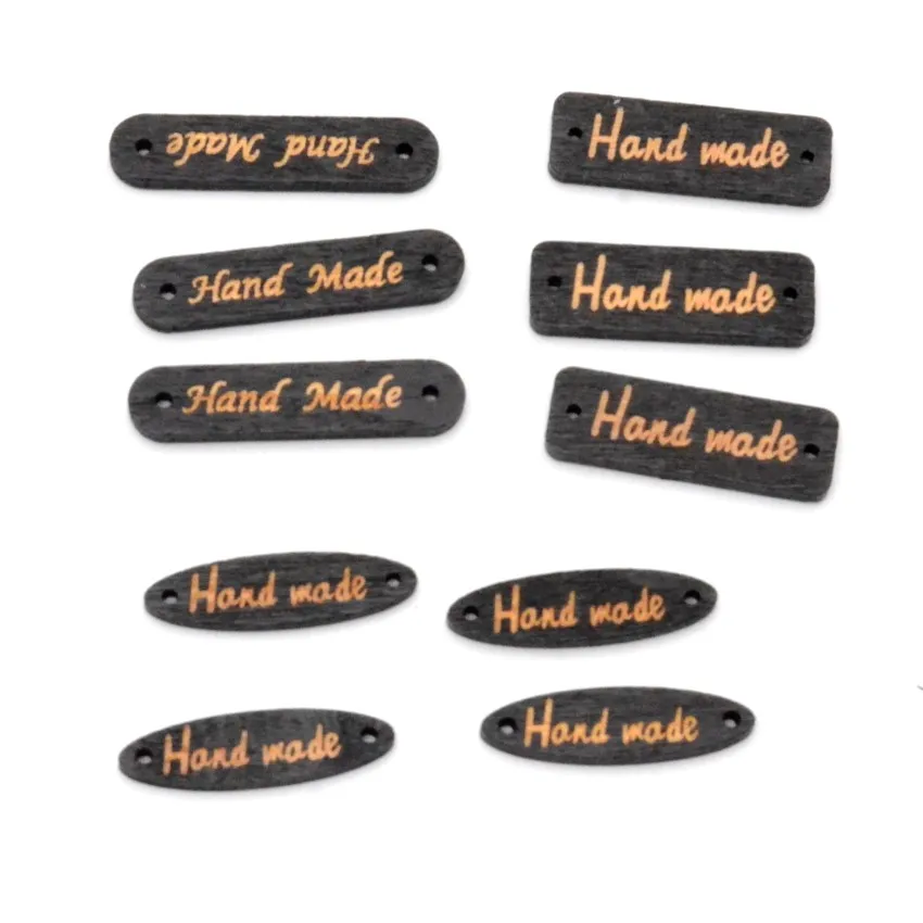 Рукоделие DIY 10/20 шт. дерево &quotручная работа&quot картина 2 отверстия деревянные