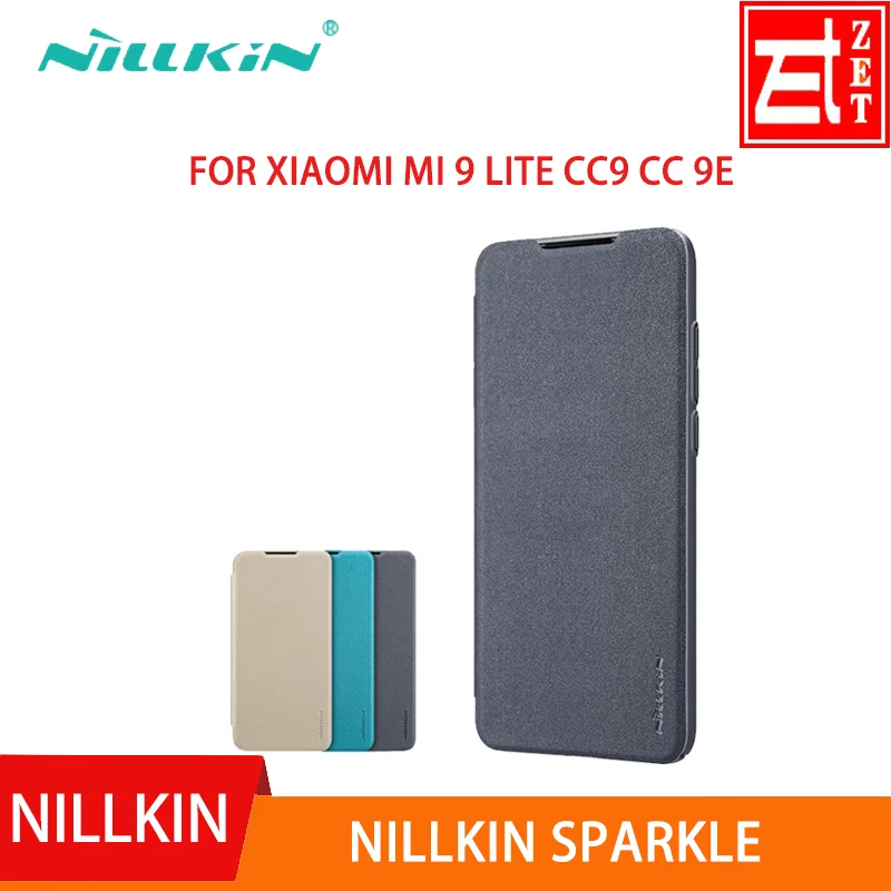 Оригинальный чехол Nillkin Sparkle для Xiaomi Mi 9 Lite CC9 CC 9e с откидной крышкой супер тонкий из