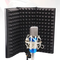 microphone isolation shield studio mic sound absorbing reflector condenser recording studio no desktop support