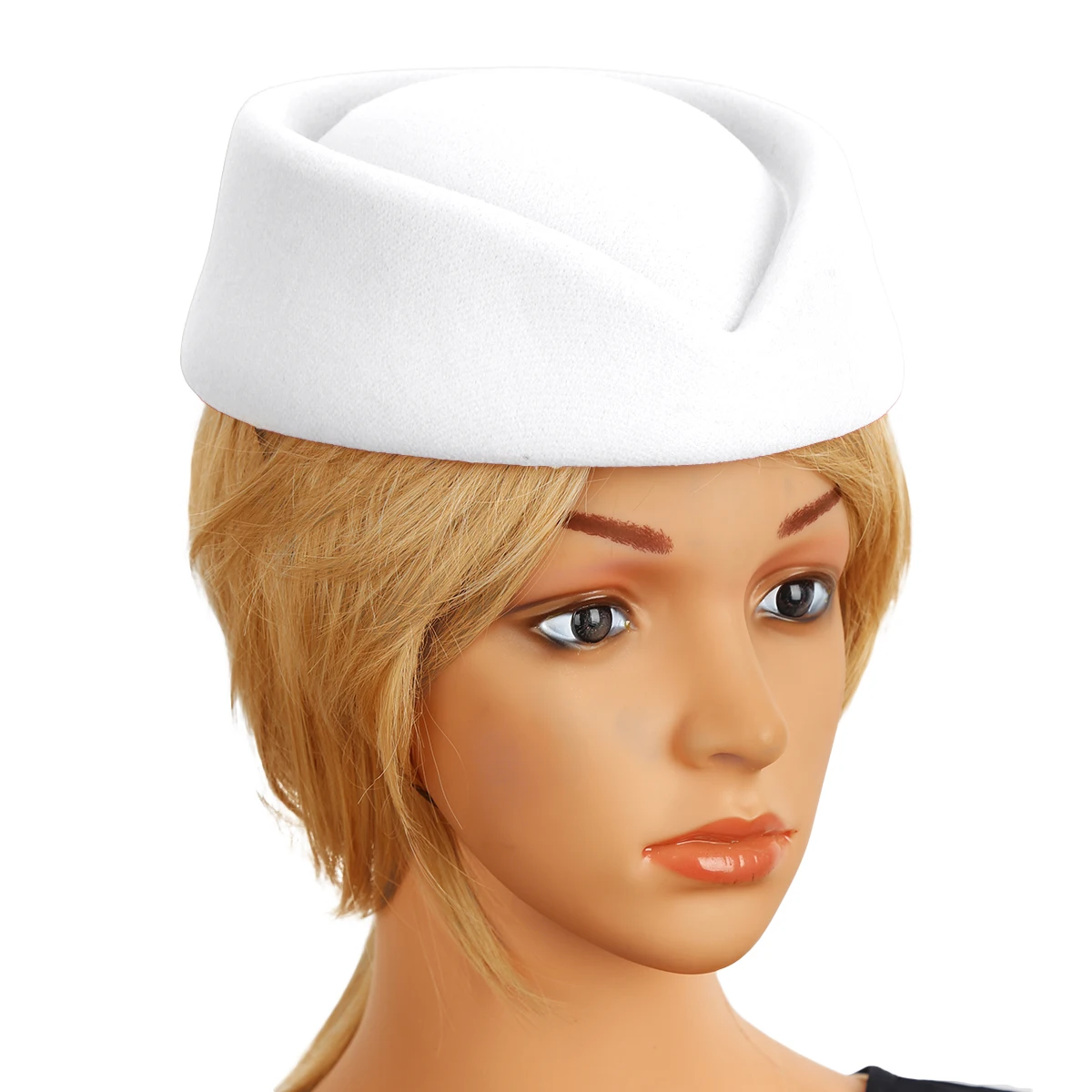 Шляпа стюардессы из искусственного фетра шляпа-таблетка для женщин КАПЛЕВИДНАЯ