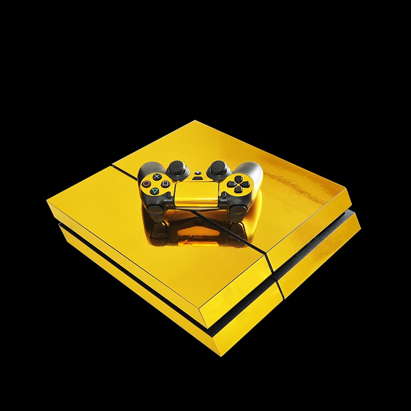 

Желтая стильная наклейка PS4 для консоли Playstation 4 и 2 контроллера, наклейка, стиль 2