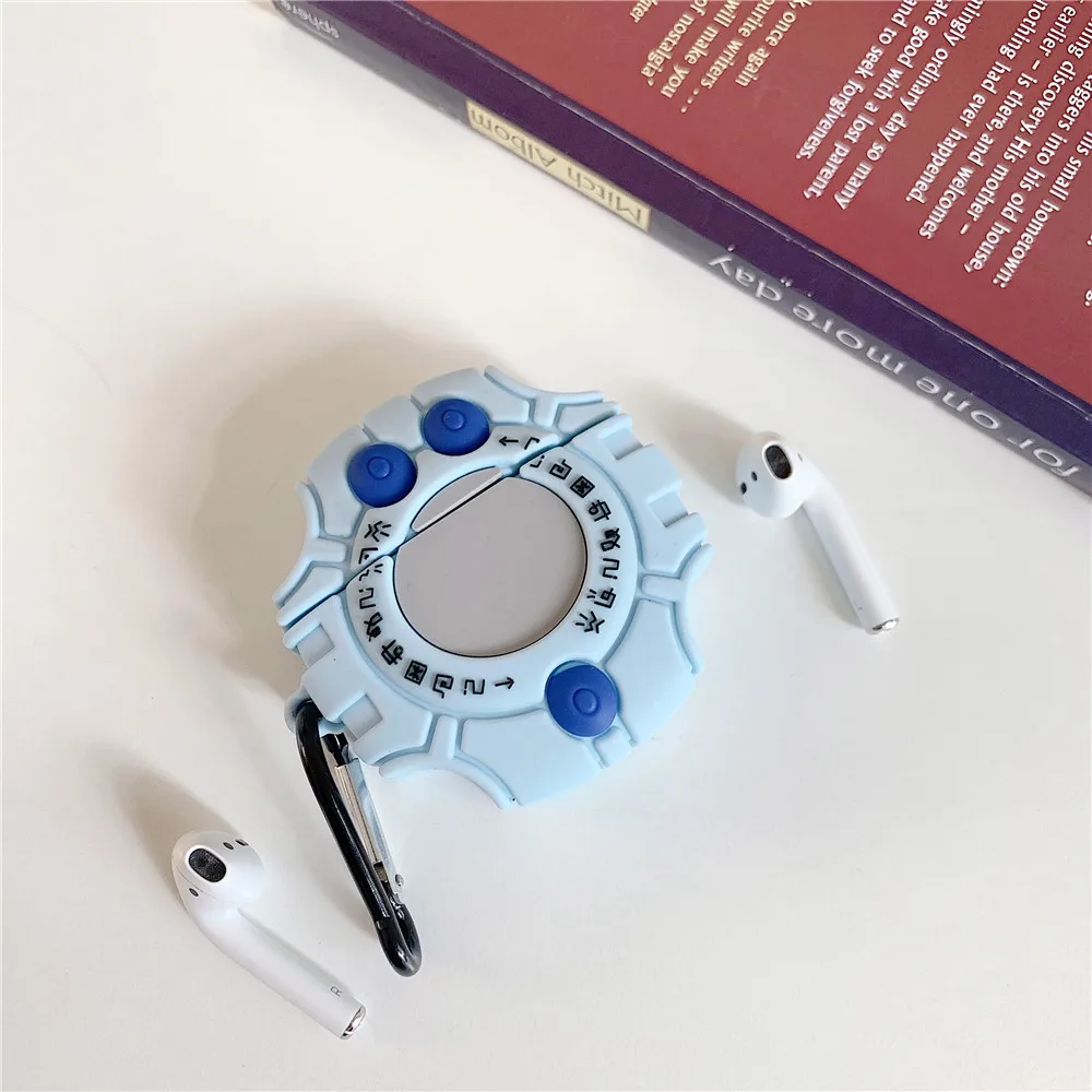 Япония Аниме Digivice Приключения Дигимонов Беспроводная bluetooth-гарнитура для Apple IPhone airpods 1 2 evolution 3D углеродное волокно Резина