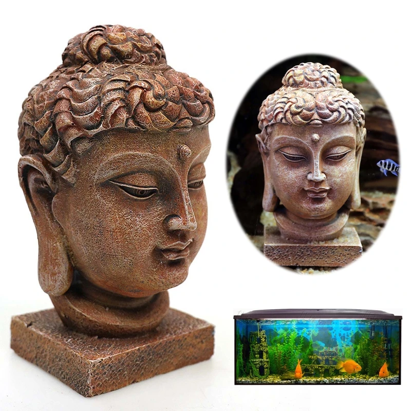 Статуя Бодхисаттвы Гуаньинь головка аквариума озеленение орнамент