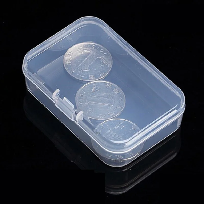 

5pcs Transparent Plastic Box PP Storage Collections Product Packaging Box Dressing Case Mini Case Out Size