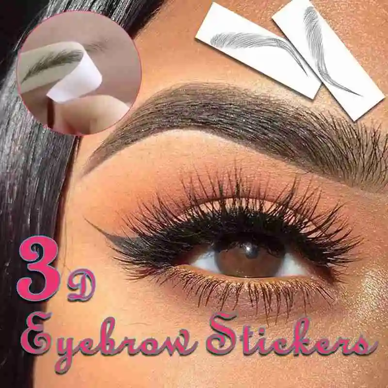 

4D Eyebrow Sticker Bionic Brow Semi-Permanent Water Transfer Waterproof Tattoo Microblading Lasting Eye Makeup Eye Brow Stickers
