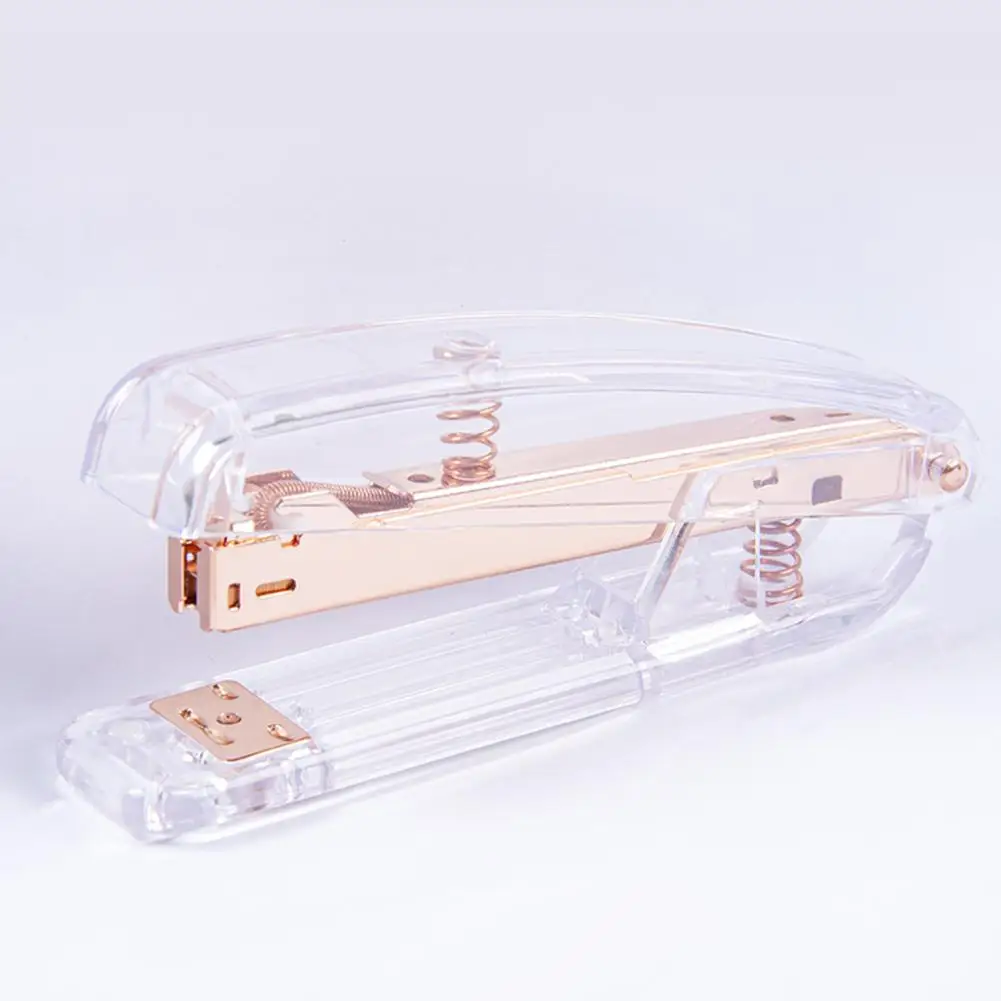 

Transparent Manual Metal Stapler Book Stapling Machine Office School Stationery