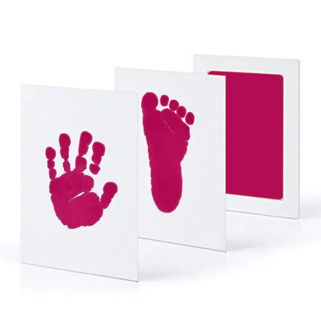 Upgraded version Экологически чистый уход за ребенком нетоксичный ребенок Handprint Набор для отпечатка ступней Детские сувениры отливка новорожденный отпечаток ноги inkpad - Цвет: Upgraded version