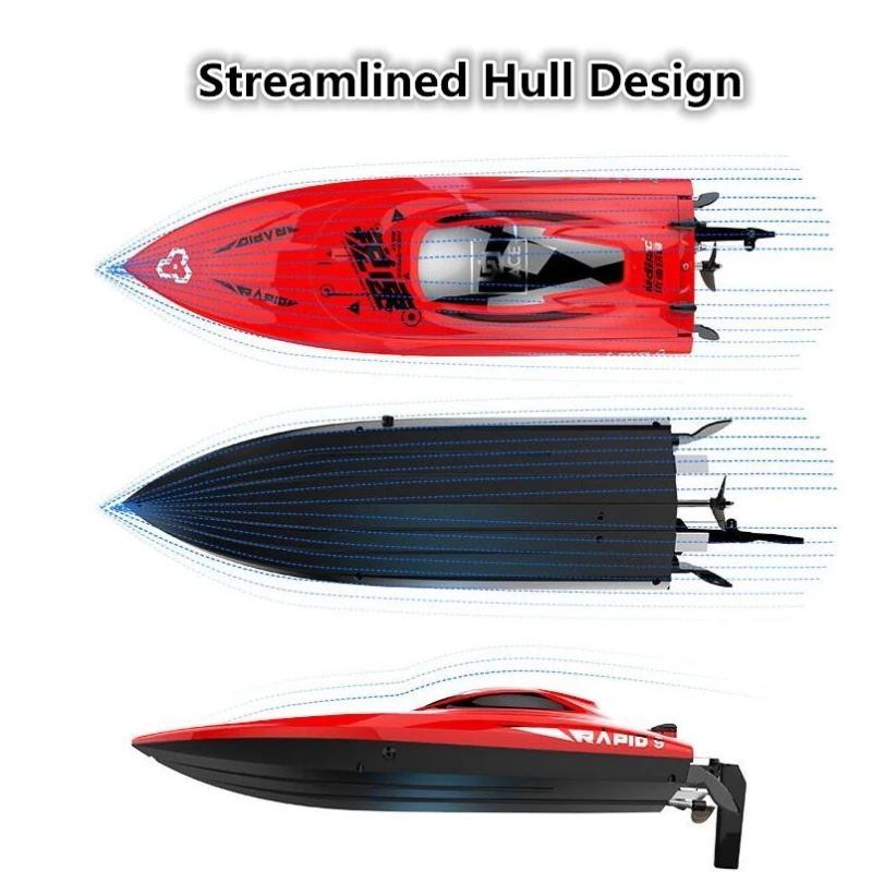 Двойной водонепроницаемый RC гоночная лодка 30 км/ч высокоскоростная яхта анти