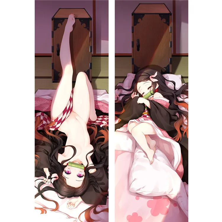 MGF дизайн Dakimakura Demon Slayer: Kimetsu no Yaiba аниме Kochou Shinobu dakimakura обнимающий чехол для подушки Kamado Nezuko - Цвет: 19064(2)