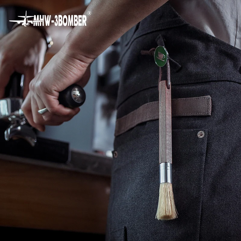 

MHW-3BOMBER Hexagonal Cleaning Brush Coffee Bar Cleaning Tools Barista Accessories Solid Wood Reusable