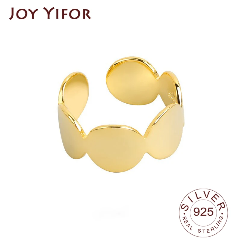 

925 Sterling Silver Rings for Women Round Circle Vintage Wedding Trendy Jewelry Large Adjustable Antique Rings Anillos