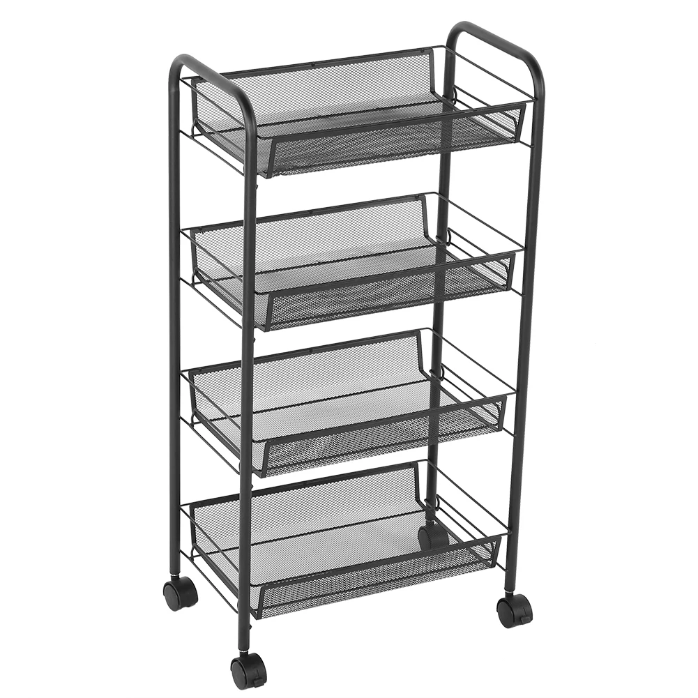 4 яруса колесики Кухня металлическая тележка Красота парикмахерский салон