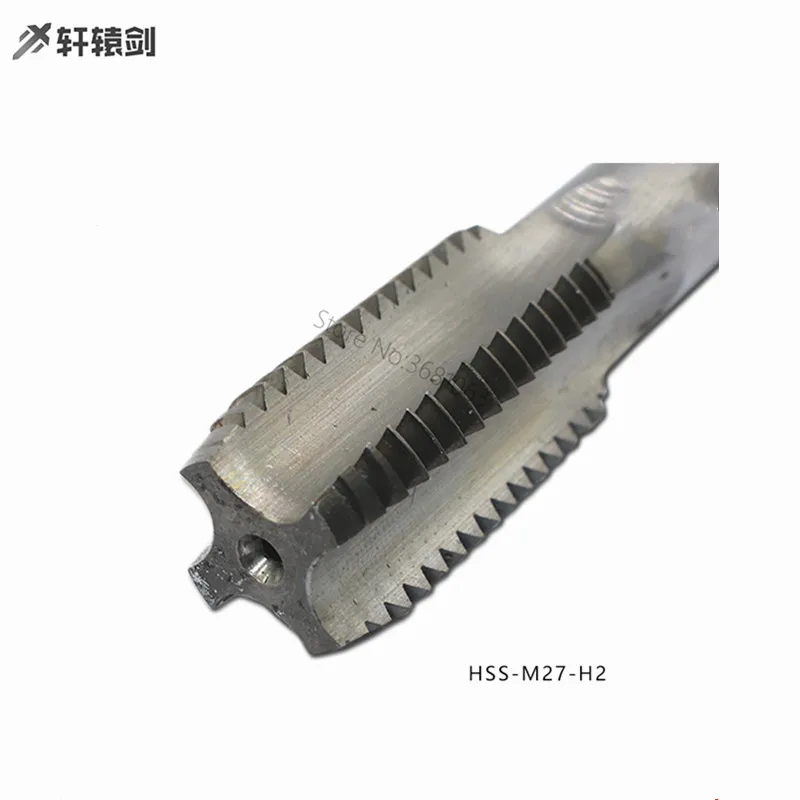 2PCS HSS M27 Straight Flute Machine Tap H2 M27x1 M27X1.5 M27X2 M27X3 Tap Bit High Speed Steel Threading Drill Bit Cutter Tool