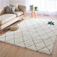 morocco black white plaid carpet for living room home bedroom nordic cotton woven rug sofa coffee table floor mat india soft rug