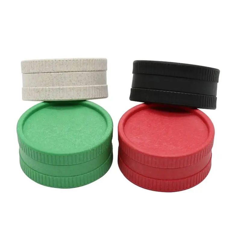 

New 45 56 63mm Biodegradable PE Tobacco Herb Grinder 2-Layer Plastic Weed Grinder Cigarette Crusher Grinder For Smoking