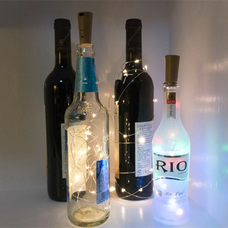 2 м светодиодная серебряная проволока Фея гирлянда с лампочками светодиодный