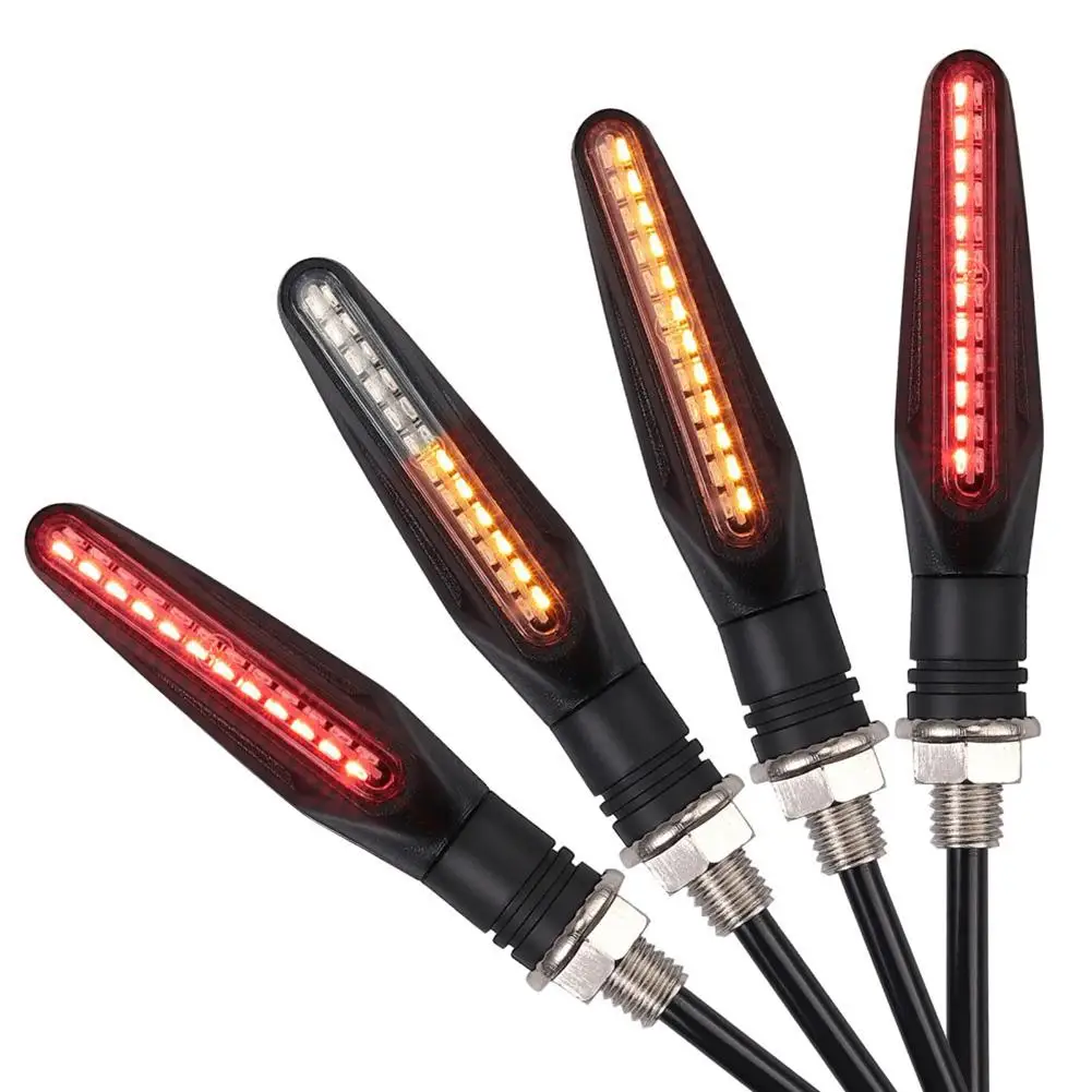 

1 Pair 24 LED 12V Yellow Turn Signal Day Running Light Red Break Flashing Lamp