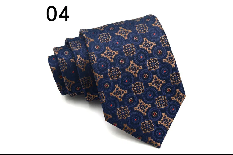 

Necktie for Men Business Meeting Gravatas Men's Formal 8cm Fashion Paisley Grid Dot Floral Tie Gift for Man