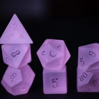 7pcs pink zircon coc running group dice dnd dice trpg dice cthulhu board game dice can be customized