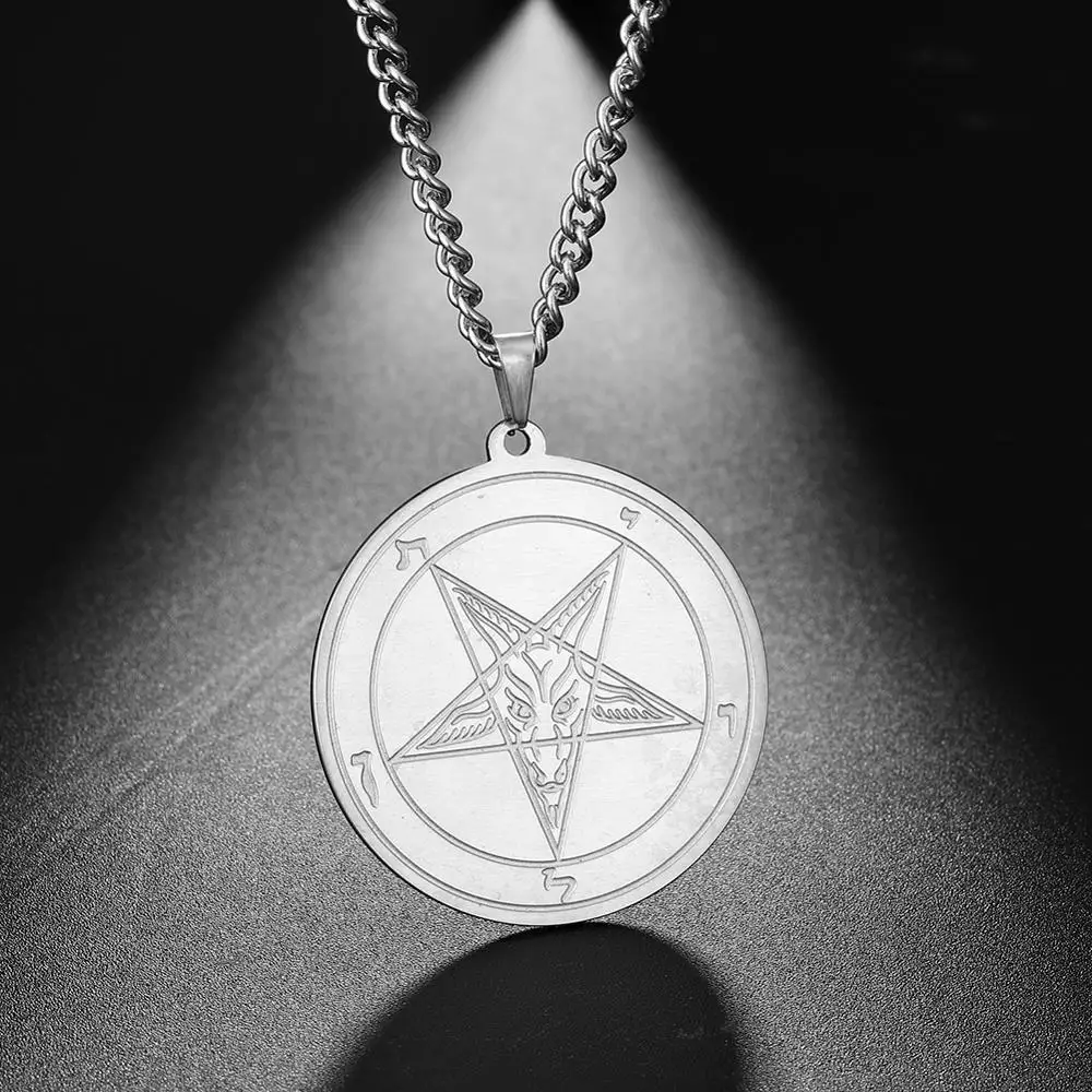 LIKGREAT кулон из нержавеющей стали ожерелье для мужчин пентаграмма Baphomet подвеска