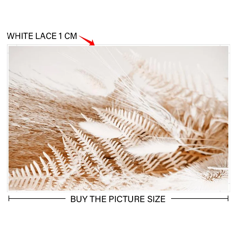 

Nordic Wall Art Canvas Painting Beige Reed Dried Flower Plants Posters and Prints Landscape Wall Pictures for Living Room Decor