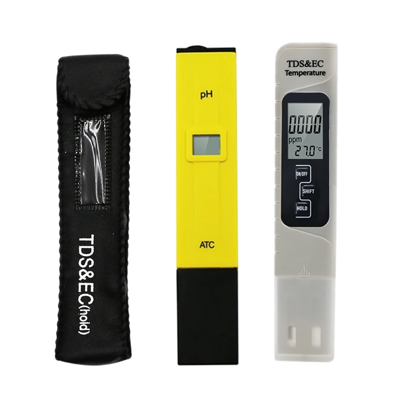 

3Pcs/Set Digital LCD PH Meter TDS EC Water Quality Tester Meter Pen LCD Monitor Aquarium Pool Meter Soil Test