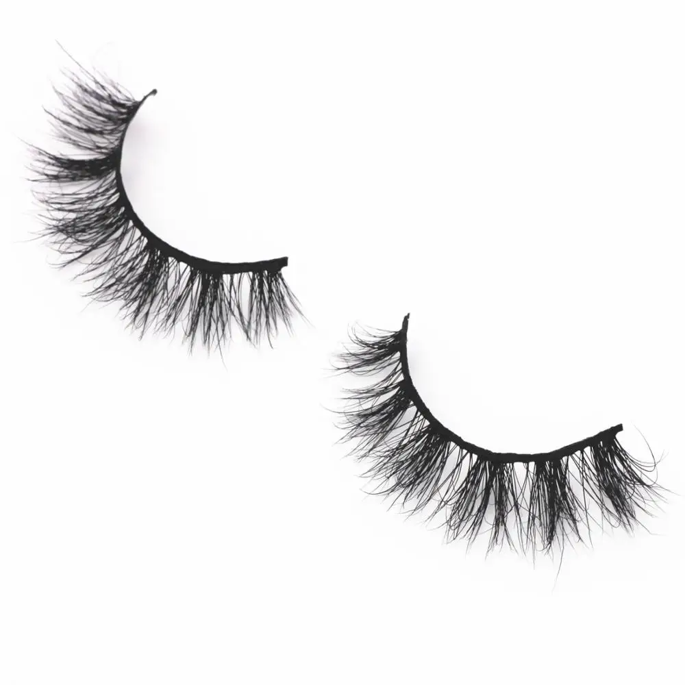 3D норковые ресницы настоящие ручной работы перекрестные индивидуальная полоса