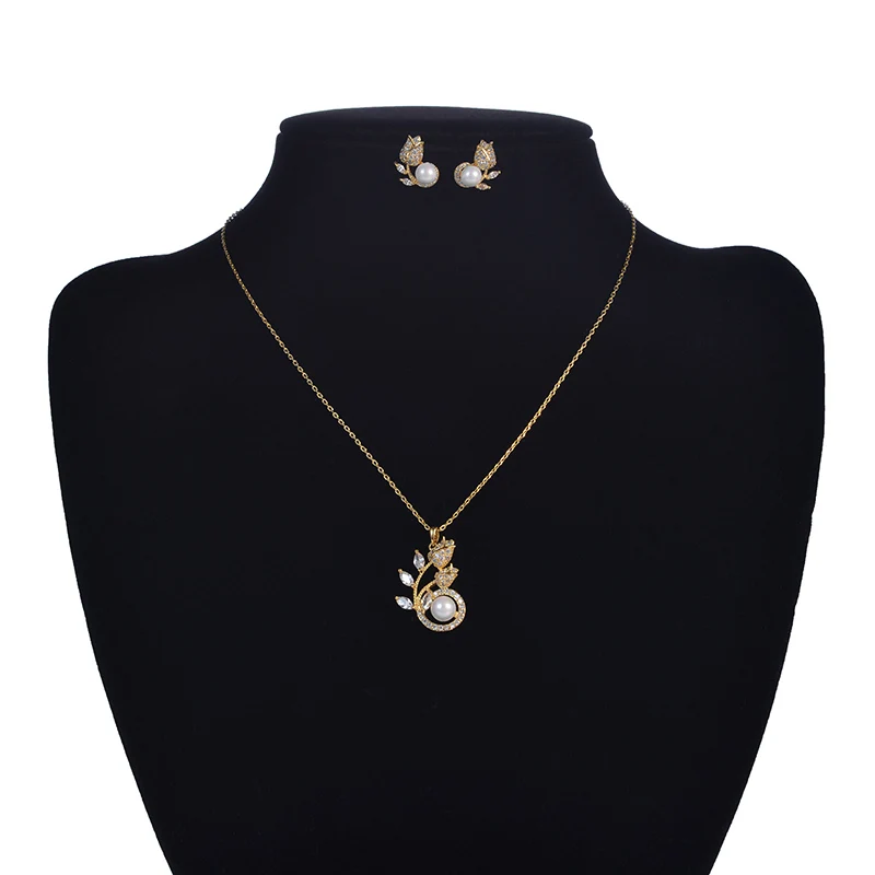 2 шт./комплект Женский комплект из колье и серёг нержавеющей стали|Ювелирные