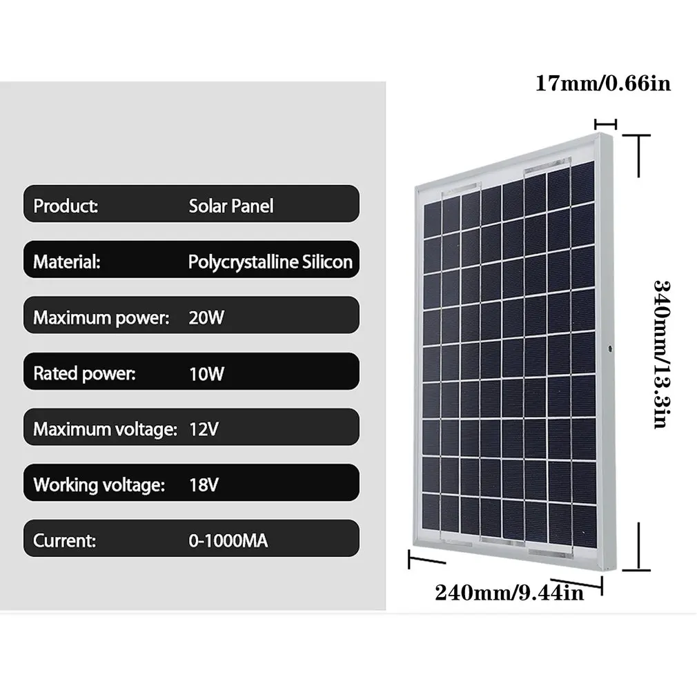 

1000W Solar Panel System 18V 20W Solar Panel 60A Charge Controller Solar Inverter Kit Complete Power Generation Solar Panel