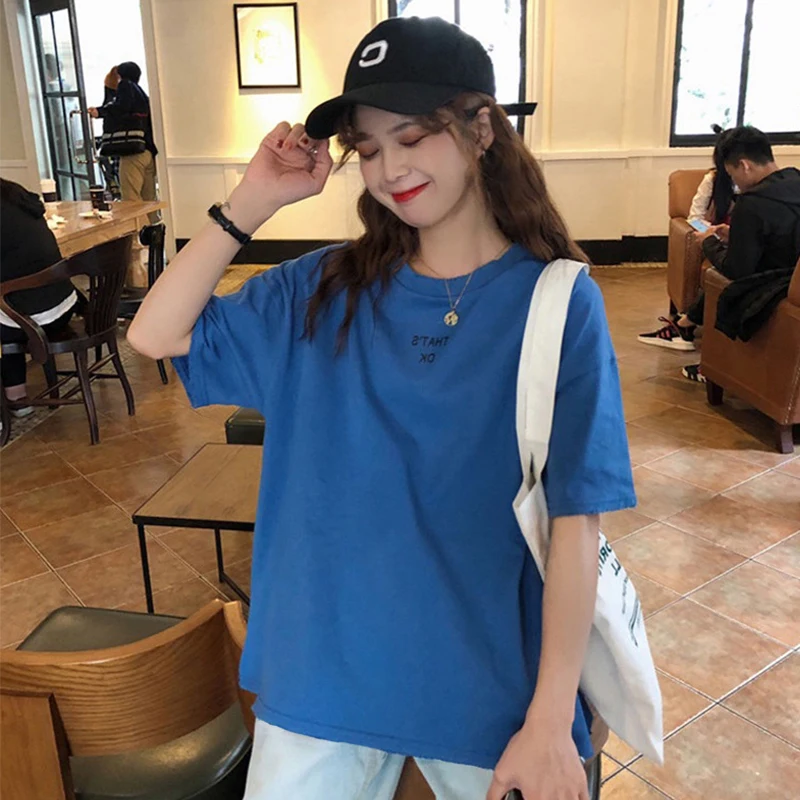 

Short Sleeve T-shirt for Women 2020 Summer New Korean Style Loose Fashionable Stylish Trendy Ins Half Sleeve Undershirt for