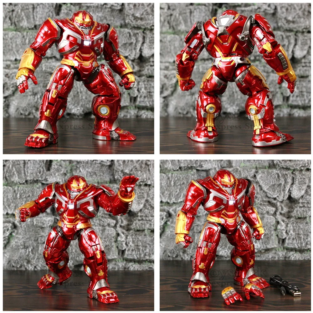 

Marvel Avenger Hulk buster Mark44 22cm Action Figure LED Light Tony Stark Iron Man Legends Infinity War Endgame ZD Toys Doll