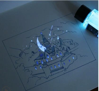 18 мл/бутылка невидимые чернила для перьевой ручки неуглеродные флуоресцентные