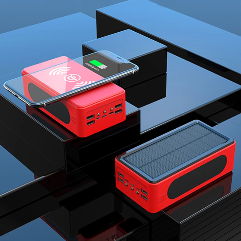 Внешний аккумулятор на солнечной батарее с 4usb портами 100000 мАч|Внешние